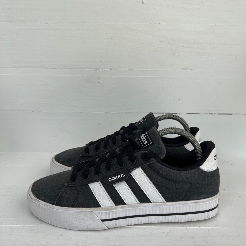 Adidas Gray Black Sneakers Men's 7 Lifestyle Daily 3.0 Shoes 753002 Low Top